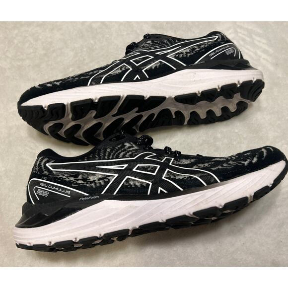 ASICS Women’s Shoes Size 7 Gel Cumulus 23 Black White Running Sneakers Flyte - Picture 6 of 8